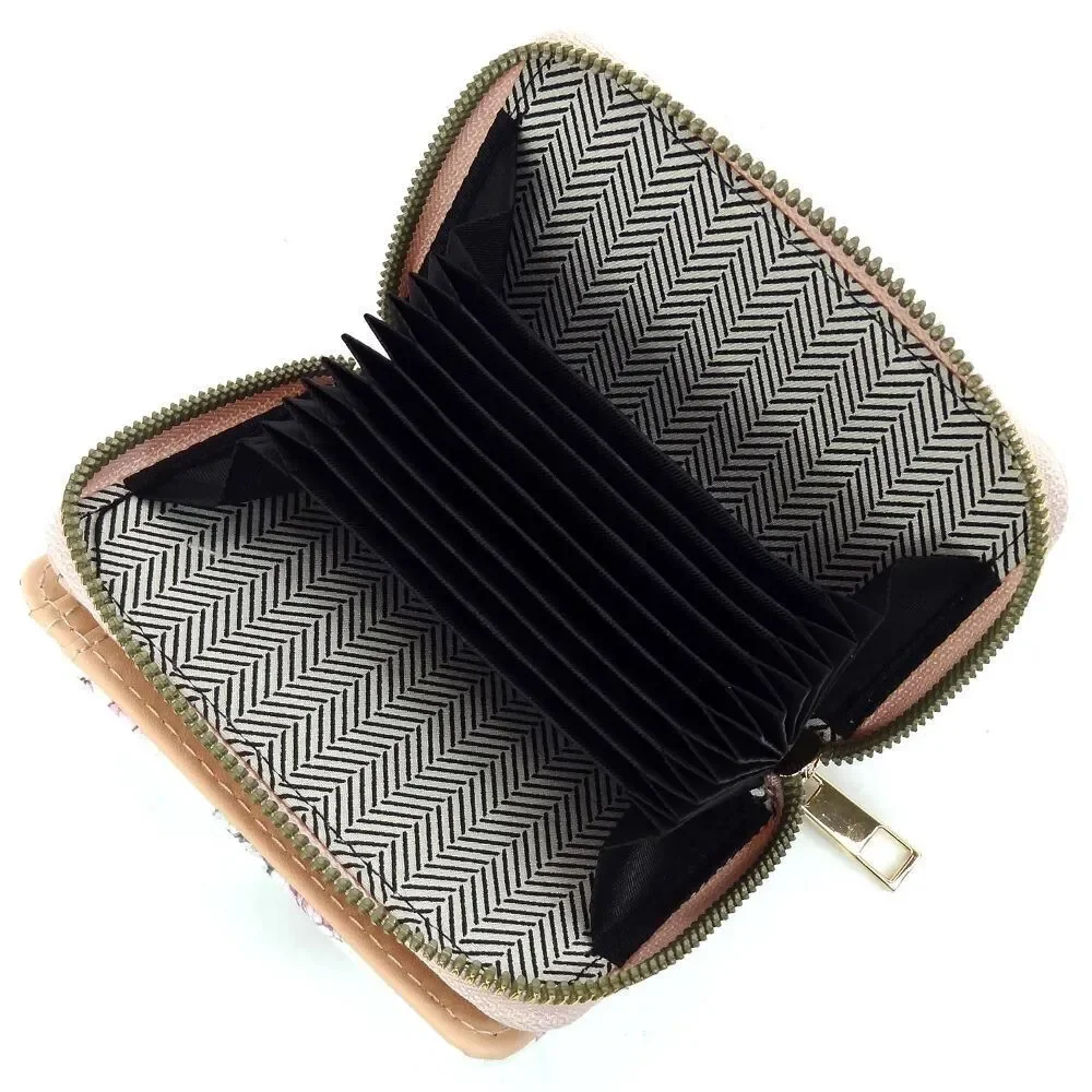 Women's Fashion Pink Accordion Bi-fold Wallet